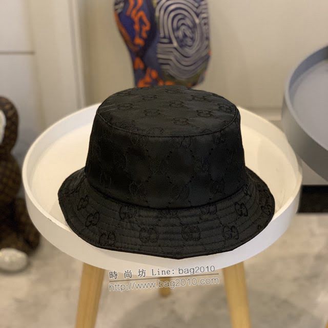 Gucci男女同款帽子 古馳刺繡GG小帽沿漁夫帽遮陽帽  mm1685